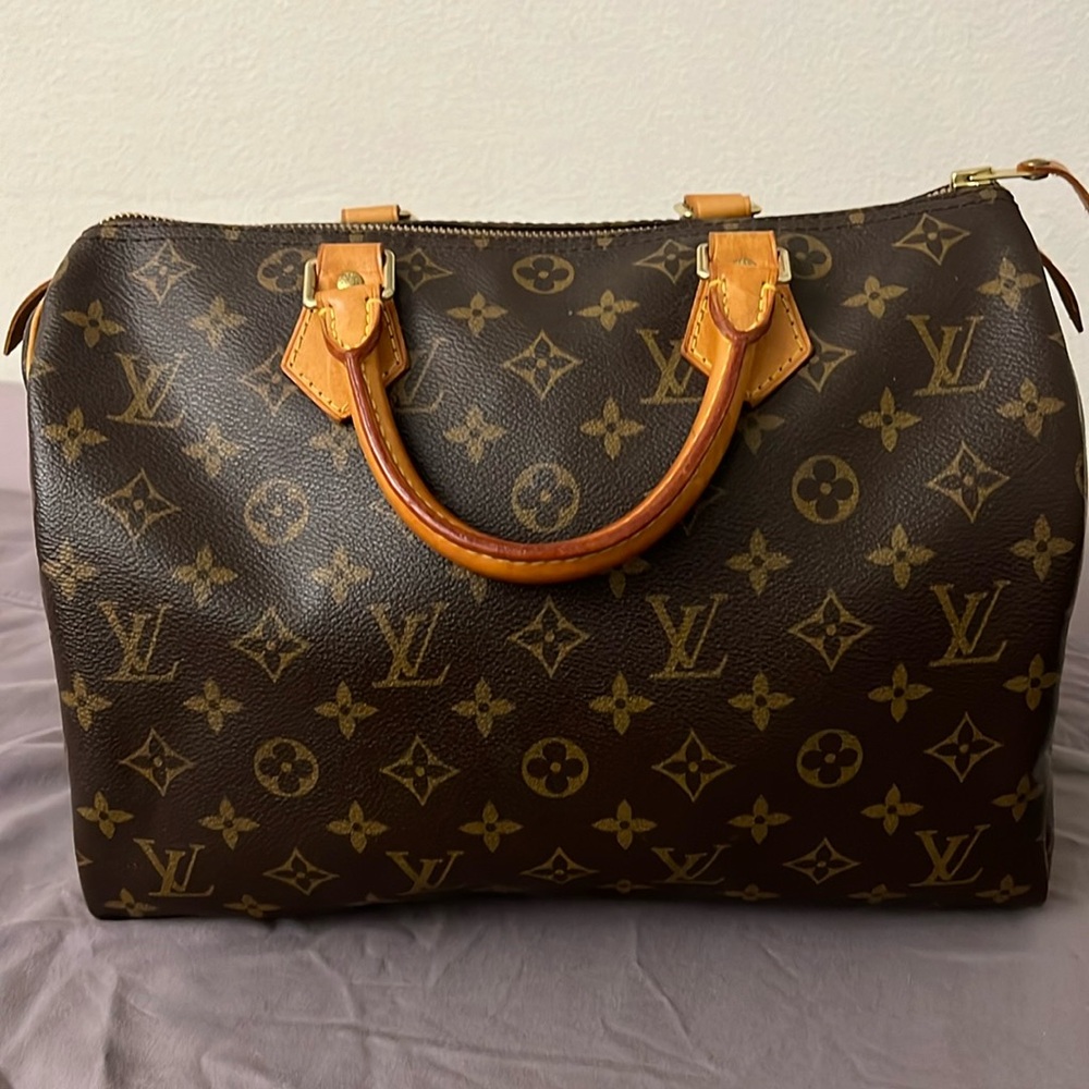 Authentic Louis Vuitton Speedy 30 Brown Monogram Bag SD0014